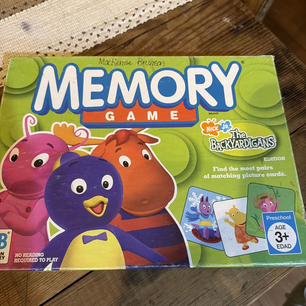 Rare 2005 The BACKYARDIGANS memory card game matching Vintage Nick Jr. Complete
